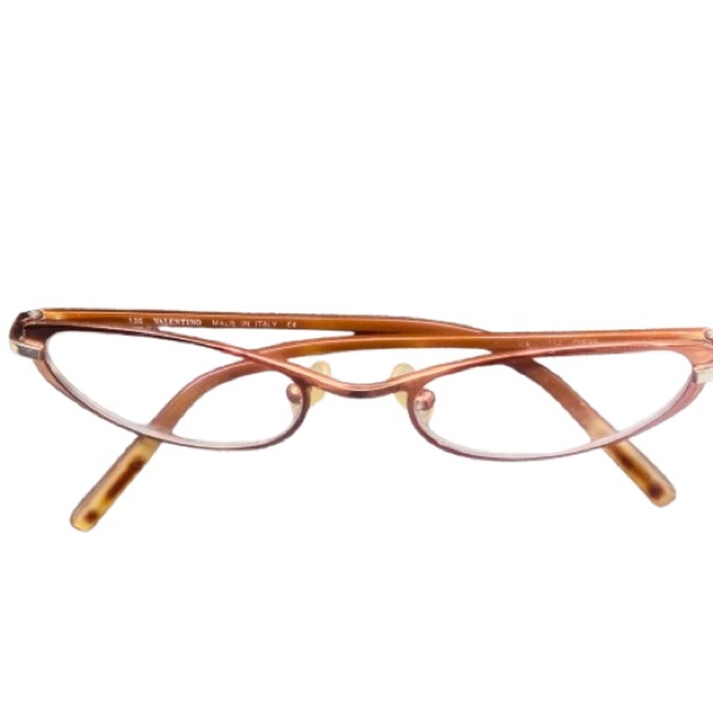 Valentino Authentic Vintage Women's Bronze Metal Eyeglasses with Original Case - Picture 2 of 12